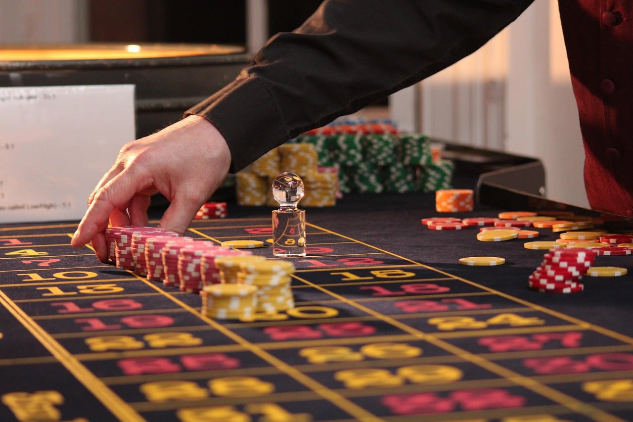 Live casino table with dealer and multiple camera angles